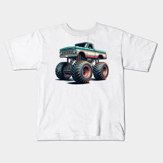 Monster Truck Kids T-Shirt by Vehicles-Art